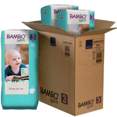 Afbeelding van Bambo Luiers Maat 3 Midi 4 8 kg x 52 stuks Voordeelverpakking