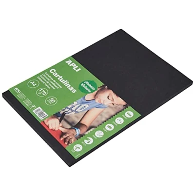 Afbeelding van Apli 014253 kartonnen vellen, 210 x 297 mm, zwart, 50 stuks