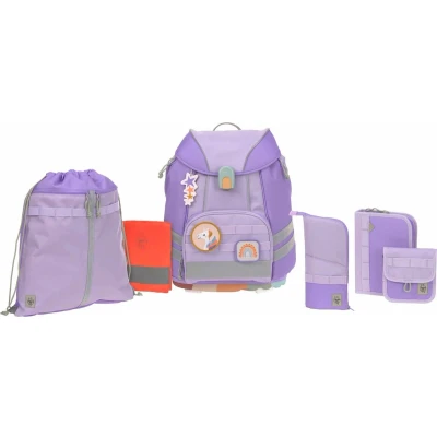Afbeelding van LÄSSIG 7 delige schooltas set kinder/schoolset Flexy Unique, paars