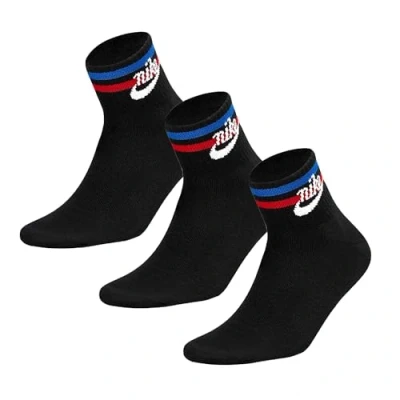 Afbeelding van Nike Sportswear Everyday Essential Unisex 3 PACK Sokken, Maat: XL, Black/white/game royal/university red