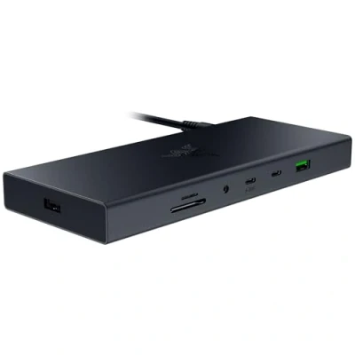 Afbeelding van Razer USB 4 Dock 14 poorts high speed docking station voor gaming en productiviteit Ondersteunt twee schermen, opladen van apparaten (3x C, 5x A, HDMI) zwart