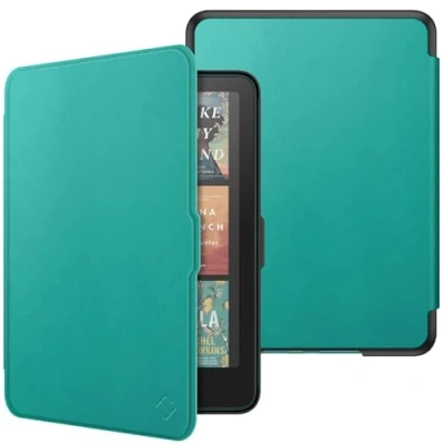 Afbeelding van Fintie Étui pour Kindle Paperwhite 7&quot; (12e génération) 2024 et Colorsoft Signature Edition (1ère génération), étui de protection léger avec veille/réveil automatique, vert jade