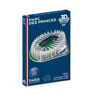 Afbeelding van Megableu Mini Puzzel Stadion Parc des Princes 3D voetbalteam Paris Saint Germain 52 stukjes om alleen, met familie of vrienden te monteren, vanaf 7 jaar, 678136, meerkleurig