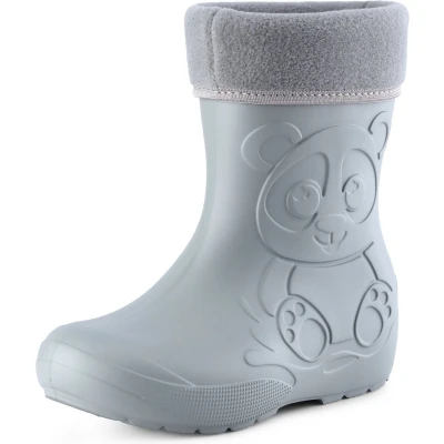 Afbeelding van Ladeheid Kinder Regenlaarzen Thermo Rubberlaarzen Vederlicht EVA LA CA PandaWinter Grijs 28/29
