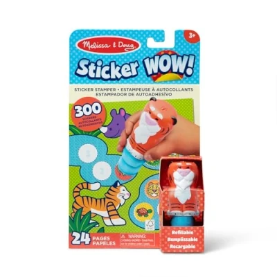 Afbeelding van Melissa &amp; Doug Sticker WOW!™ Activiteitenblok van 24 pagina&#039;s en stickerstamper, 300 stickers Tijger