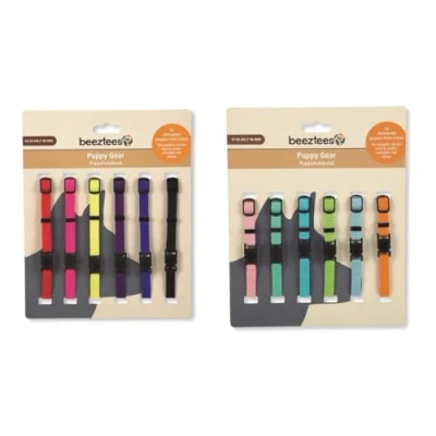 Afbeelding van Nylon Halsband Puppy 6 Stuks Assorti 22 35cm