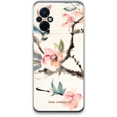 Afbeelding van Case Company® hoesje geschikt voor Xiaomi Poco M5 Japanse bloemen Soft Cover Telefoonhoesje Bescherming aan alle Kanten en Schermrand