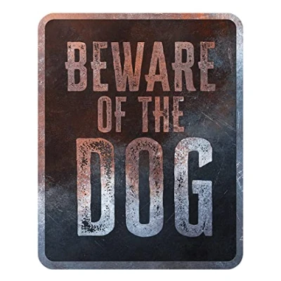 Afbeelding van D&amp;d Home Waakbord Hond Waarschuwingsbord General 4 Engels 25x20x0,3cm Meerkleurig 1st