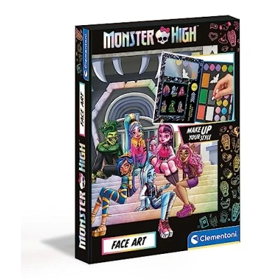 Afbeelding van Clementoni 18788 Monster High Face Art Painting, Speelgoedmake up, Make up Voor Kinderen, &amp; Crafts Kit, Speelgoed 6 Jaar Meisjes