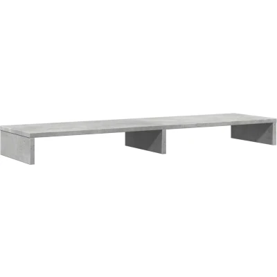 Afbeelding van vidaXL Monitorstandaard 100x27x10 cm bewerkt hout betongrijs