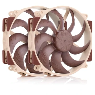 Afbeelding van Noctua NF A14x25r G2 PWM Sx2 PP 140mm 1250 1500 rpm 19.7 24.8 dBA 4 pin 2 ventilatoren