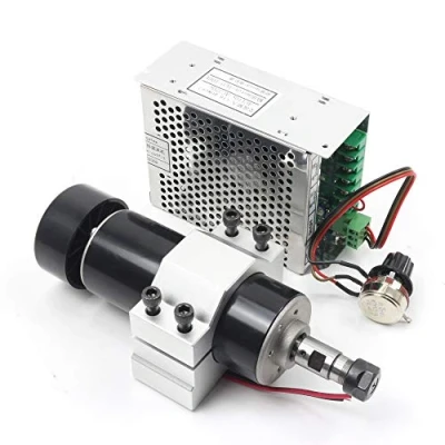Afbeelding van RATTMMOTOR 500 W luchtkoelingsset ER11 spindelmotor 0,5 KW 12000 rpm PWM toerentalregelaar 220 V montagebeugel 52 mm met schroeven voor de gravure