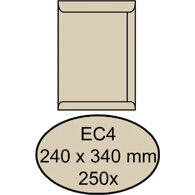 Afbeelding van Envelop Quantore akte EC4 240x340mm cremekraft 250stuks