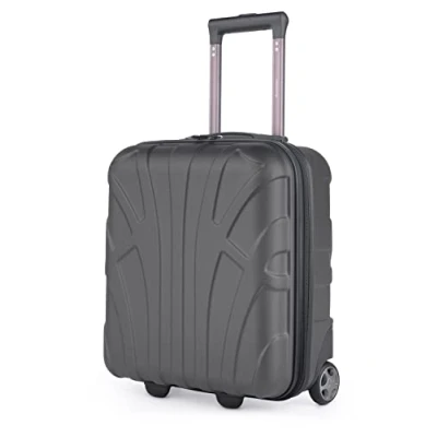 Afbeelding van Suitline Koffer Rolwagen voor kinderen, 55 cm, 66 76 3 stuks, GRAPHITE, Handbagage Underseat 45 cabinekoffer geschikt vervoer onder de passagiersstoel