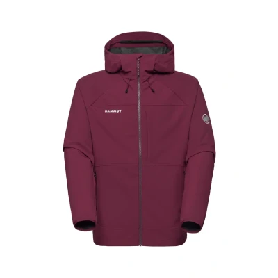 Afbeelding van Mammut Ultimate Comfort SO Hooded Softshelljas, Heren, Maat: Medium, Vin
