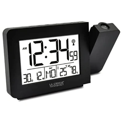 Afbeelding van La Crosse Technology WT522 Radiogestuurde wekker met projectie Zwart