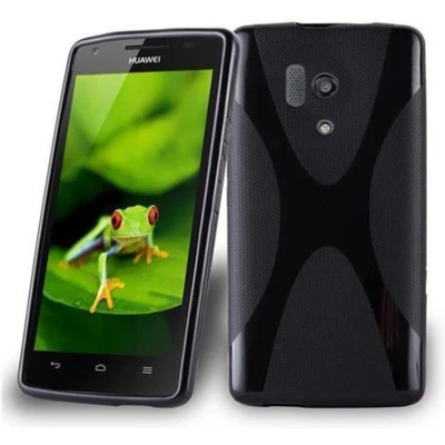 Afbeelding van Cadorabo Hoesje geschikt voor Honor 3 in ZWARTE OXIDE Beschermhoes gemaakt van flexibel TPU silicone Case Cover