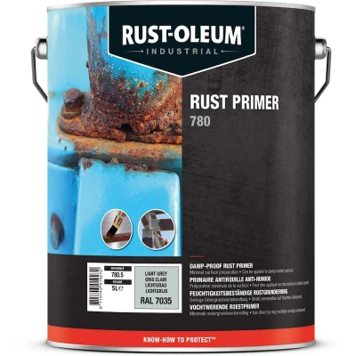 Afbeelding van Rust Oleum 780 Roestprimer Vochtwerend RAL 7035 Grijs 5L