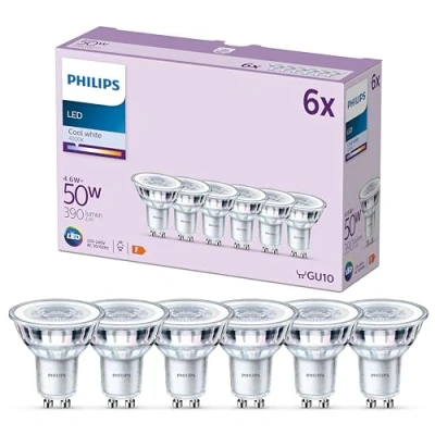 Afbeelding van Philips LED Spot 50 W GU10 Koelwit licht 6 stuks