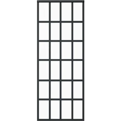 Afbeelding van Schuifdeur 76x205 cm ESG glas en aluminium zwart