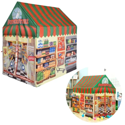 Afbeelding van Cheqo® Speeltent Kinderspeeltent Supermarkt Winkeltje Spelen Polyester 95x72x102cm