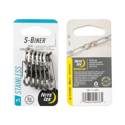 Afbeelding van Nite Ize S Biner Assorti #1 Karabijnhaken 6 pack Zilver Overige Accessoires