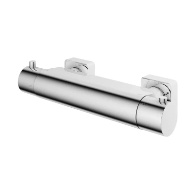 Afbeelding van HotBath Gal Thermostatische Douchemengkraan met 1/2&quot; onderaansluiting Chroom GL008CR