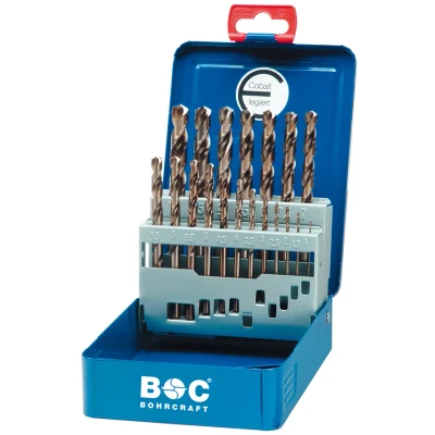 Afbeelding van Bohrcraft cobalt borenset 19 delig DIN 338 spiraalboren HSS E (Co 5)