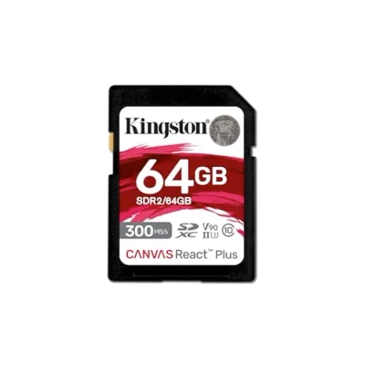 Image de Kingston Canvas React Plus Carte mémoire flash 64 Go Video Class V90 / UHS II U3 Class10 SDXC
