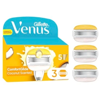 Afbeelding van Gillette, Scheermesjes, Venus Comfortglide Vervangingsmesjes voor Scheermesjes Kokosnoot plus Olay 3 Mesjes (3 x)