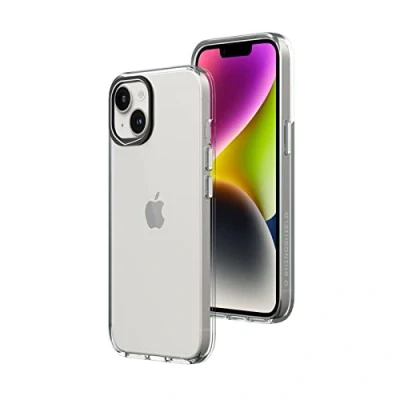 Afbeelding van RHINOSHIELD Transparant compatibel met [iPhone 14/13] Bestand tegen vergeling, hoge transparantie, aanpasbare beschermhoes Clear zwart Contour fotolenzen