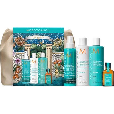 Afbeelding van Moroccanoil MoroccanOlie Holiday Kit Repair Pakket 1pakket Cadeauset Haarverzorging