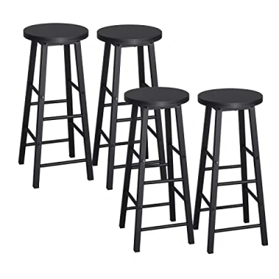 Afbeelding van WOLTU BH130sz 4 Set van barkrukken met robuust stalen frame en MDF greepvlak zwart