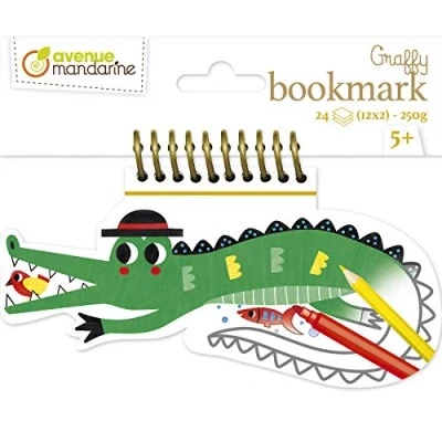Afbeelding van Avenue Mandarine GY116C Een Graffy Bookmark kleurboek 24 bladwijzers vanaf 5 jaar CROCODILE