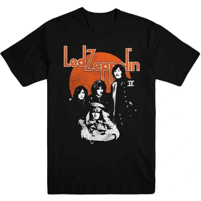 Afbeelding van Led Zeppelin Orange Circle Heren T shirt M Zwart