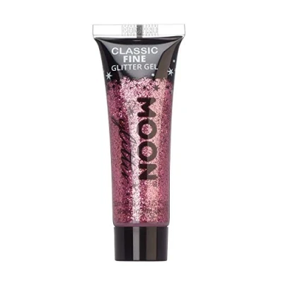 Afbeelding van Moon glitter De gel met klassieke fijne 12 ml roze gezichtsverf