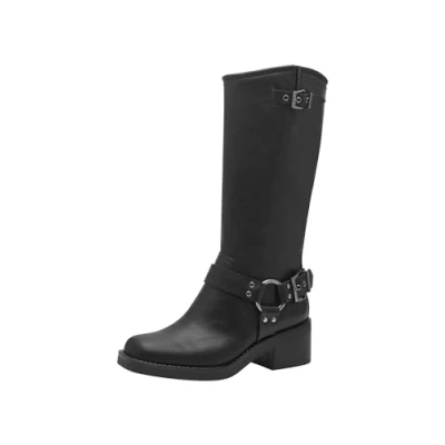 Afbeelding van Tamaris Cowboy/Bikerlaarzen, Dames, Maat: 38, Black Schoenen