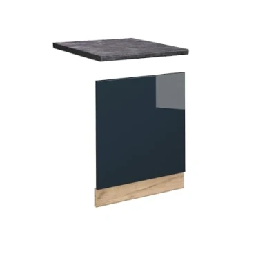 Afbeelding van Vicco Frontpaneel Fame Line, Donkerblauw hoogglans/Krachtige eik goud, 60 cm , WB Antraciet