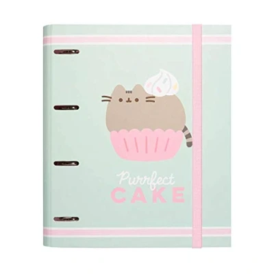 Afbeelding van Grupo Erik Ordner A4 met 4 ringen Pusheen Foodie Collection Harde map ringen, formaat 27 x 32 cm Schoolbenodigdheden, organizer, kantoorbenodigdheden
