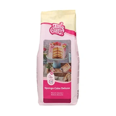 Image de FunCakes Mix Pour Génoise Deluxe: Facile À Utiliser, Merveilleusement Légère, Parfaite La Décoration De Gâteau, Qualité Pâtissière, Base Halal. 1 Kg. 1.00 Kg