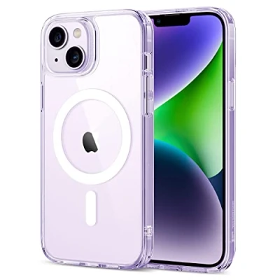 Afbeelding van ESR Magnetische beschermhoes voor iPhone 14/iPhone 13, compatibel met MagSafe, hybride 14/13 HaloLock, militaire schokbestendige bescherming, krasbestendige achterkant,