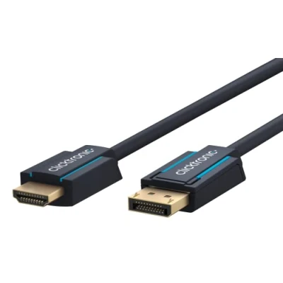 Image de Clicktronic 70719 Casual Câble Adaptateur de DisplayPort/HDMI, 1m