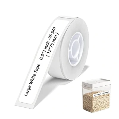 Afbeelding van Plakband voor NIIMBOT D11 D110 D101 H1S, thermisch zelfklevend papier, 12 x 75 mm, waterdicht, 160 etiketten/rol