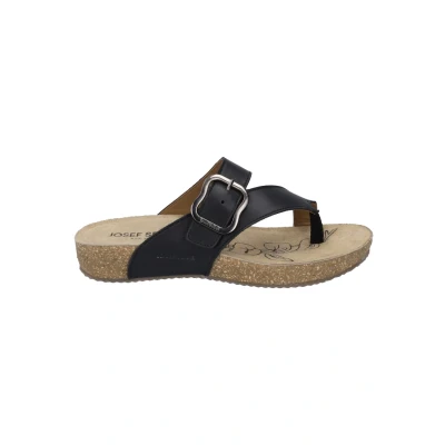 Afbeelding van Josef Seibel Tonga Teensandalen, Dames, Maat: 37, Schwarz Leer
