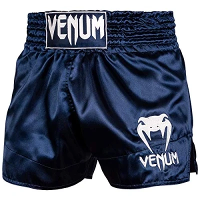 Afbeelding van Venum Muay Thai Classic Kickboks Broekjes Blauw maat Shorts: XS Kids 7/8 Jaar Jeans 26
