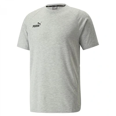Afbeelding van Puma Teamfinal Tshirt basic, Heren, Maat: Medium, Light gray heather