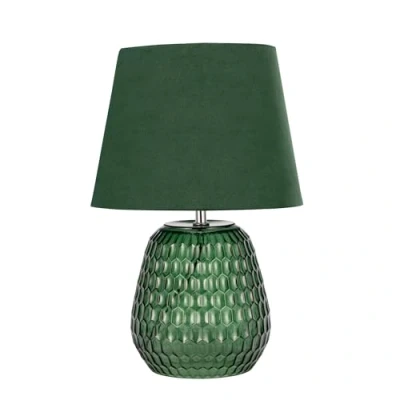 Afbeelding van Pauleen 48157 Kristalfluwelen tafellamp met stoffen kap en glas max. 40 W E14 230 V glas/stof