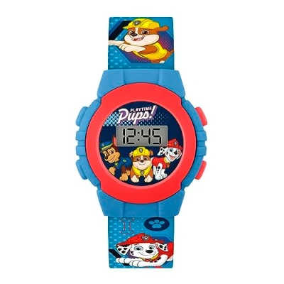 Afbeelding van Paw Patrol PAW4555 AMZ digitaal kwartshorloge voor jongens, kunststof armband, Blauw, riem, Riem