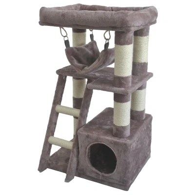 Afbeelding van Adori Krabpaal Loulou 55x40x95 cm Krabpalen Roze&amp;Wit