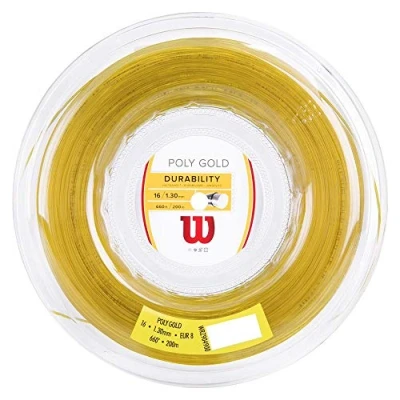 Afbeelding van Wilson Poly Rol Snaren 200m 16 / 1.30mm Goud Tennissnaar